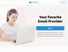 Tablet Screenshot of mail-login.inbox.com